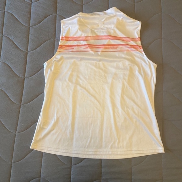 FootJoy-Women's XL-Sleeveless Golf Shirt- White/Pink-Waste Management Phx Open - Picture 5 of 8